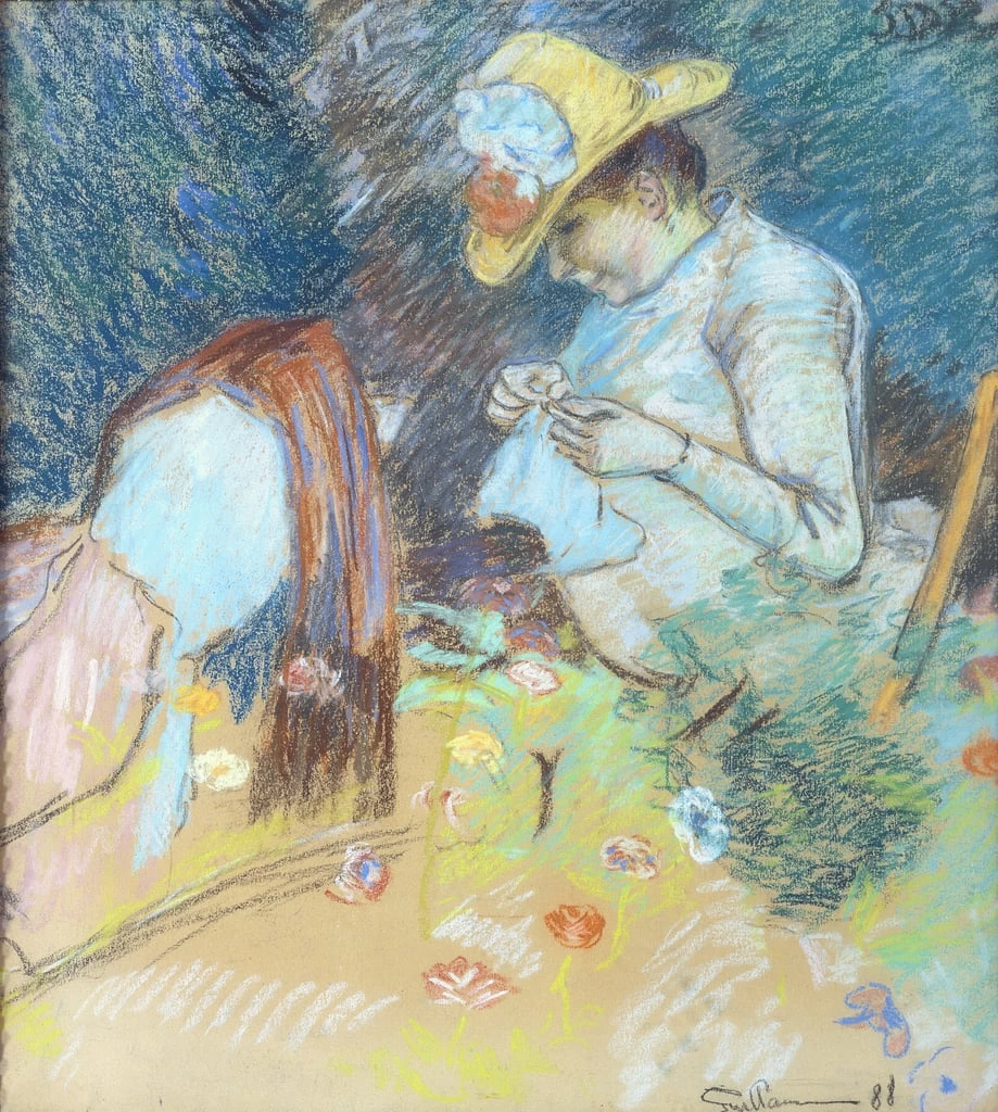 La signora Guillaumin cuce, 1888 - Musee des Beaux, Arts, Rouen